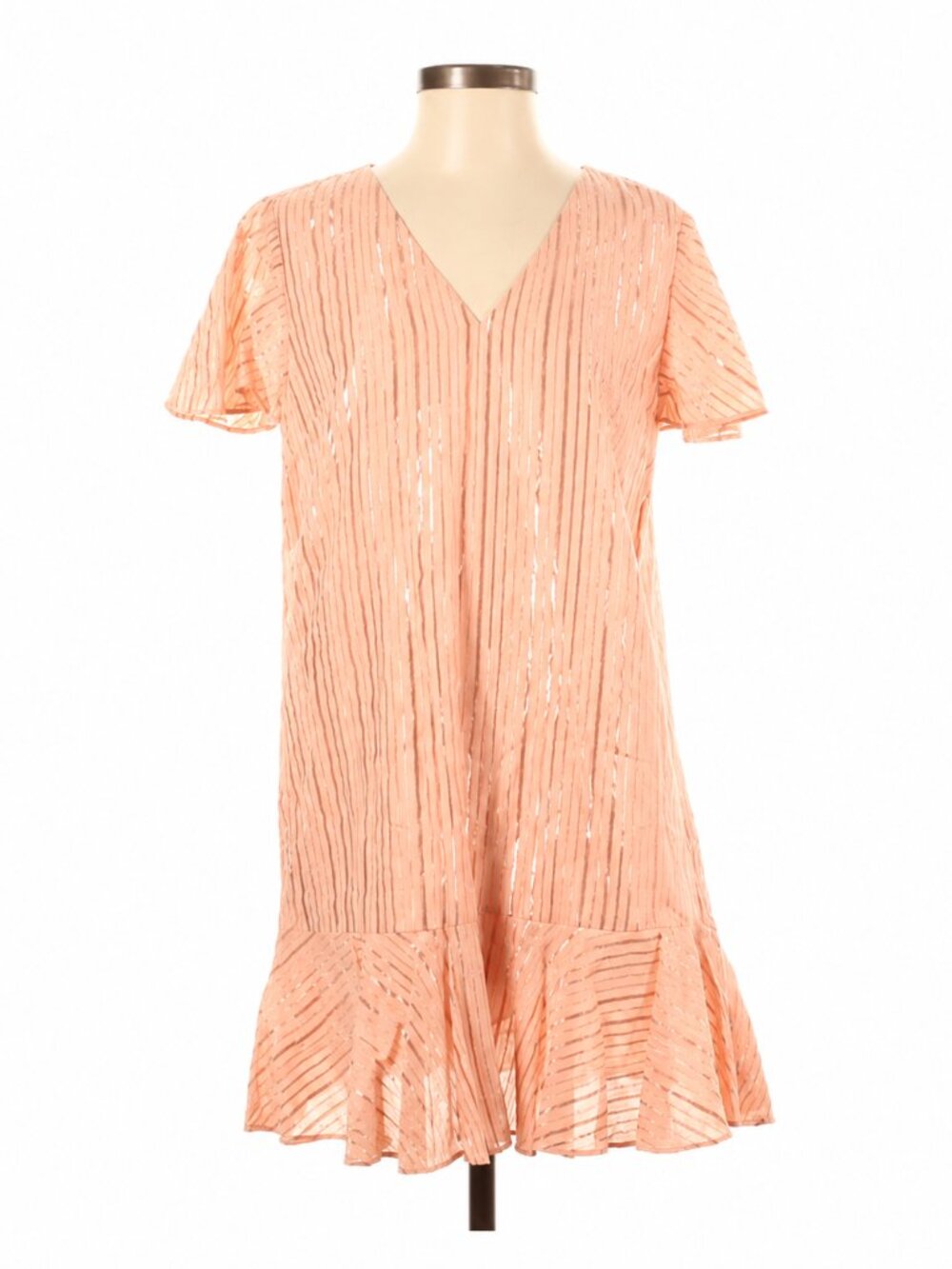 Anna Cate Mini Dress Women S Veronica Metallic Peach Rose Gold Coquette Romance